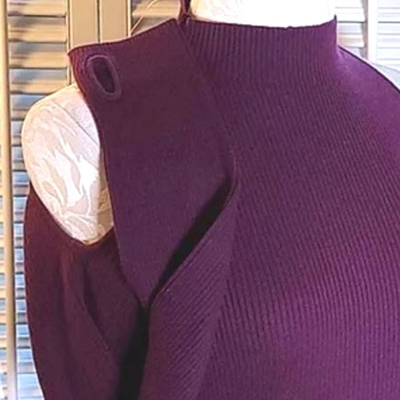 SWEATY BETTY Oxblood RA Knit High/Low Dress M - Picture 7 of 11